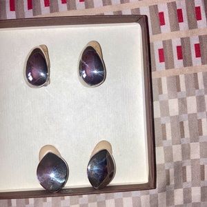 Simon Sebbag Sterling Clip On Earrings